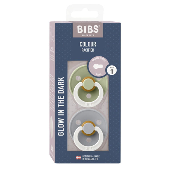 Bibs 2 - pak rund sut, str 1 - Sage NIGHT/Cloud NIGHT