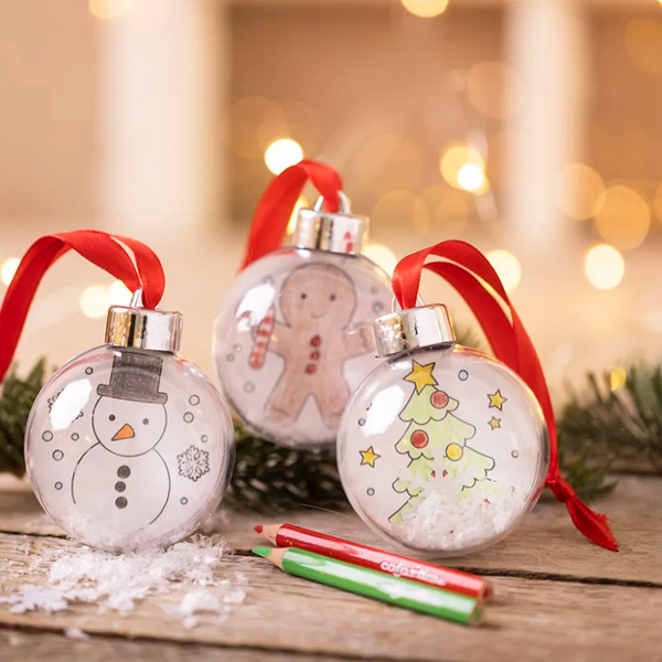 Creativ Company Hobby Mini DIY Kit Weihnachtskugeln mit Zeichnungen