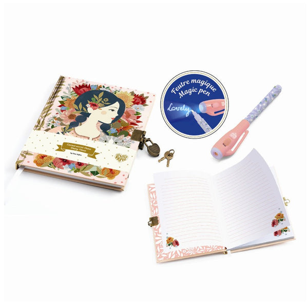 Oana Lovely Paper Tagebuch mit Schloss und Magischem Stift