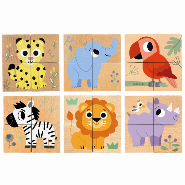 Djeco Holzklötze, Elefant & Co