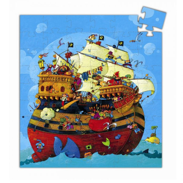 Silhouetten-Puzzlespiel mit Piratenschiff (54 Teile)
