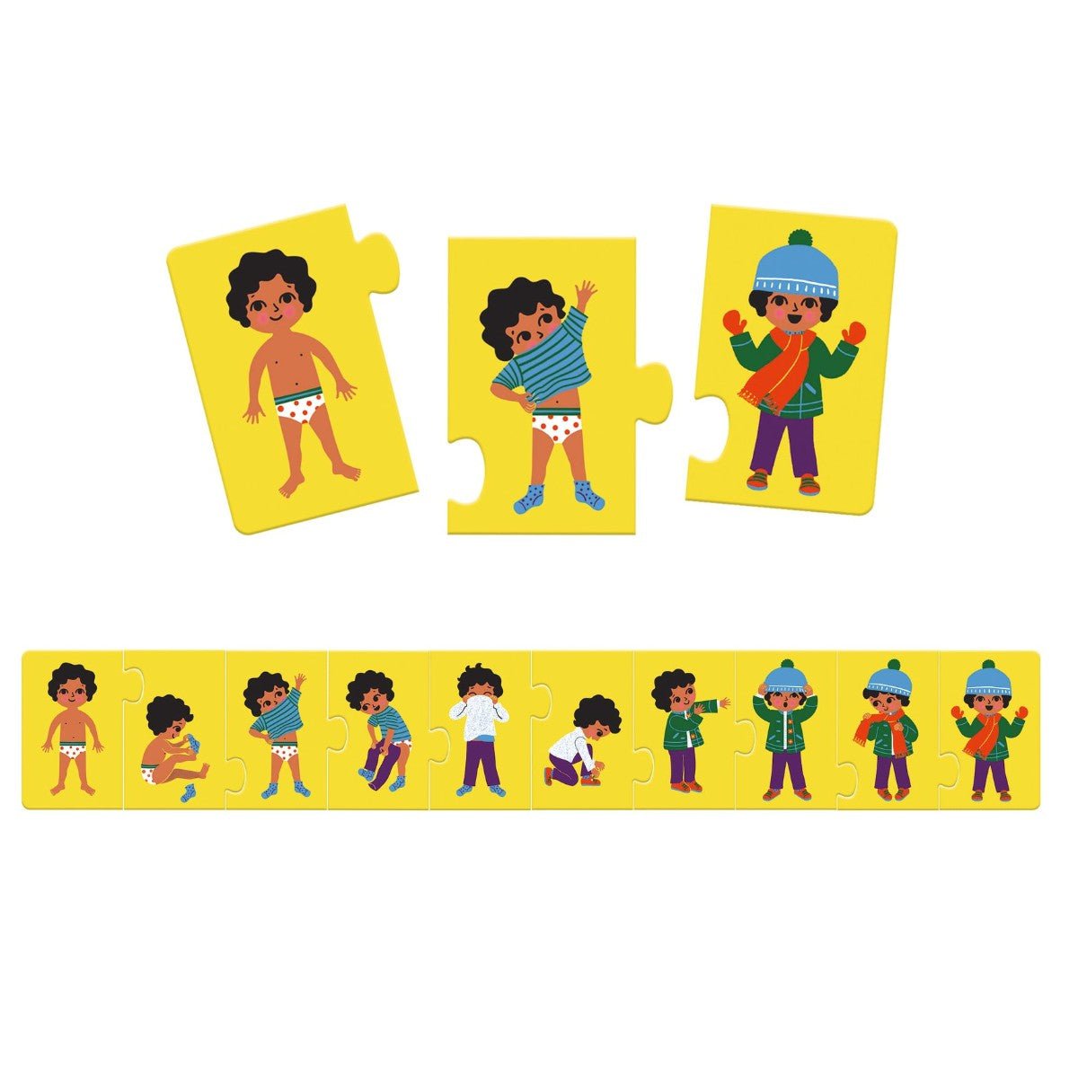 Djeco lære - puslespil, Jeg klæder mig på