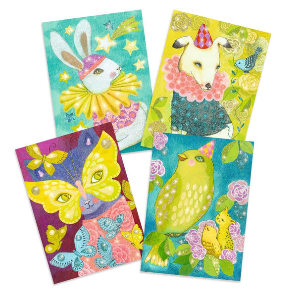 Djeco kreativ æske m.glitter, Dyrenes karneval