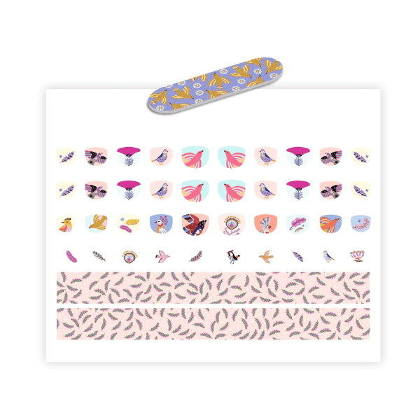 Djeco Nagelsticker, Federn