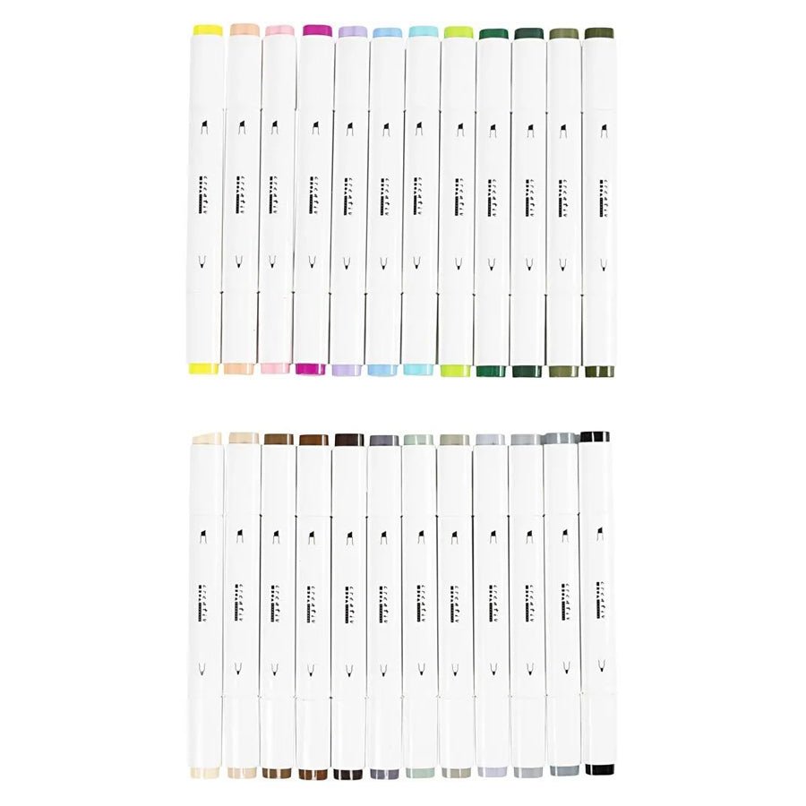 Illustration Marker, Pastelfarver - Standardfarver, Streg 1+8 mm