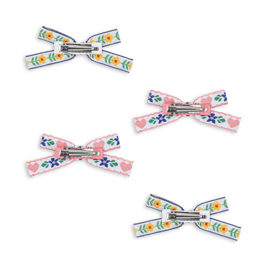 Konges Sløjd 4 - pak mini sløjfer, white/rose