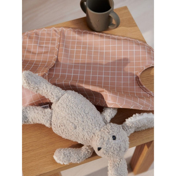 Liewood 2-er Pack Lätzchen, Check Grafikstreifen/Tuscany Rose