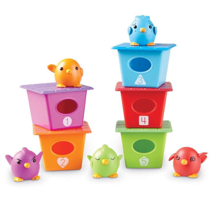 Lær Om Tal Og Farver, aktivitetssæt Med Fugle