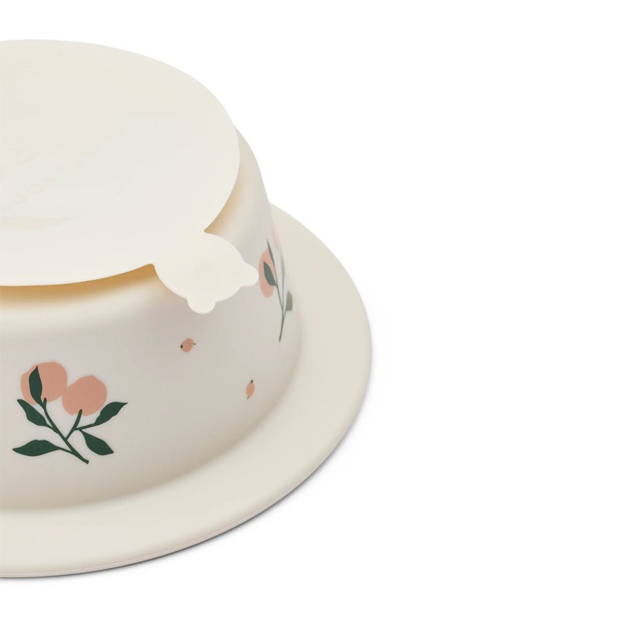 Liewood Peony printet 2 - pak skål med sugekop, peach/sea shell