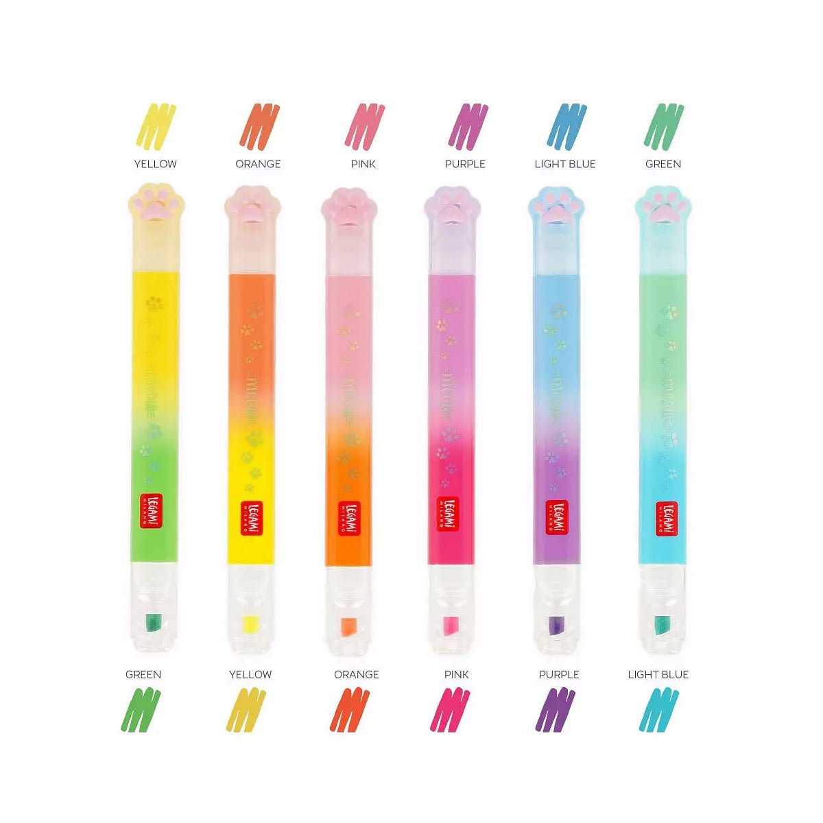 Meow Highlighters 6 Stk (12 Farver)