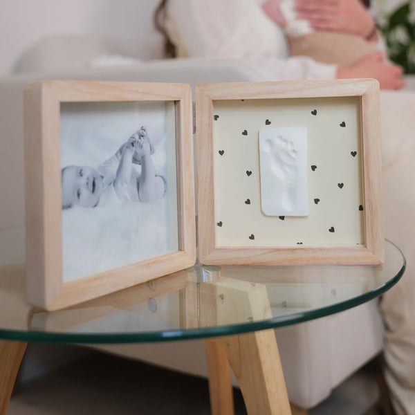 Petit Artichaut Doppelrahmen Babyabdruck – Jolis Cœurs