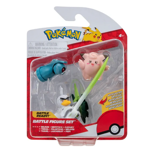 Pokemon Battle-Figuren 3--Pack, Clefairy, Beldum