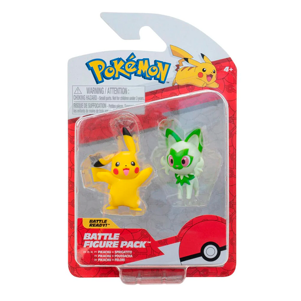 Pokemon Battle-Figuren, Pikachu und Sprigatito