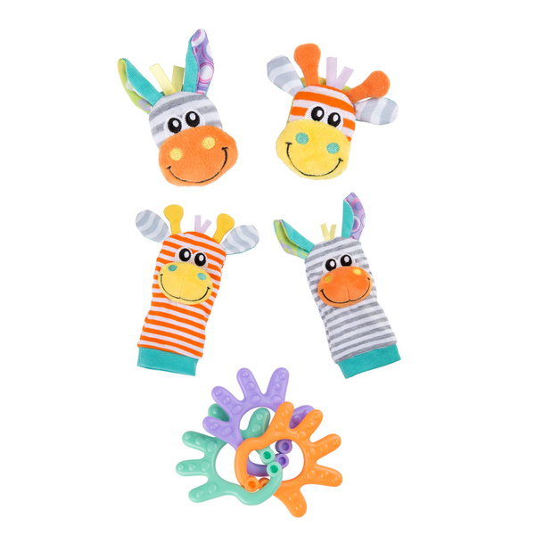 Rassel-Socken und Handgelenk-Rassel-Set