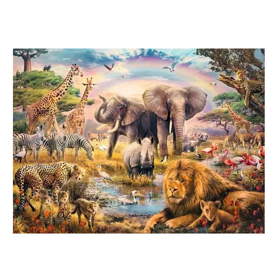 Ravensburger Puslespil, Vilde Dyr - 100 Brikker