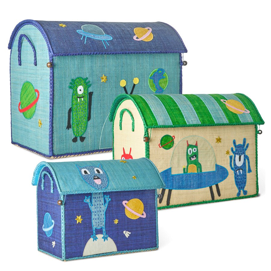 Rice opbevaringskurv, monster - mellem