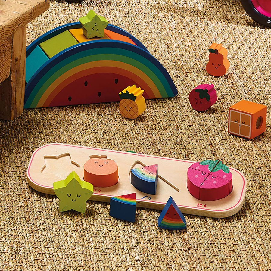 Vilac Puslespil 10 Brikker, Fire Frugter