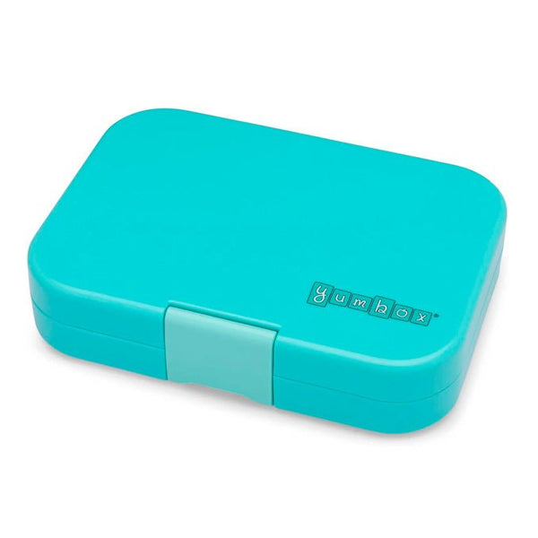 Yumbox Panino Brotdose m. 4 Fächern, Misty Aqua/Rainbow Tray