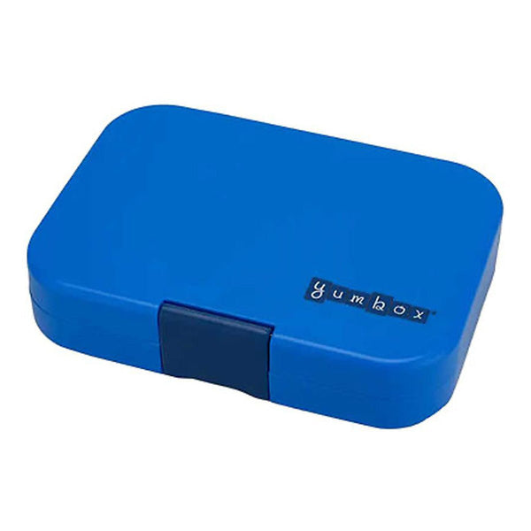 Yumbox Panino Lunchbox mit 4 Fächern, Surf blau/Dinosaurier Tablett