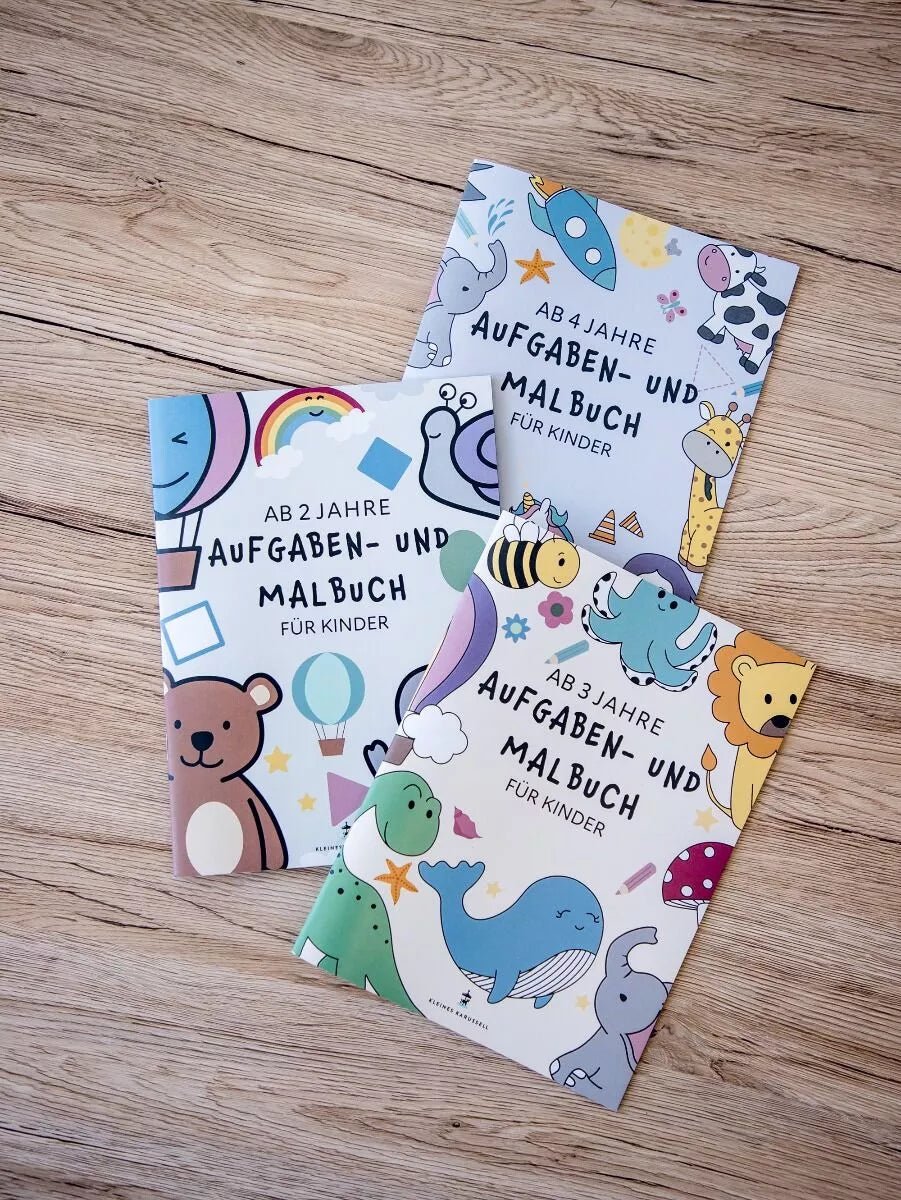 Aufgaben - und malbuch für kinder ab 4 jahre