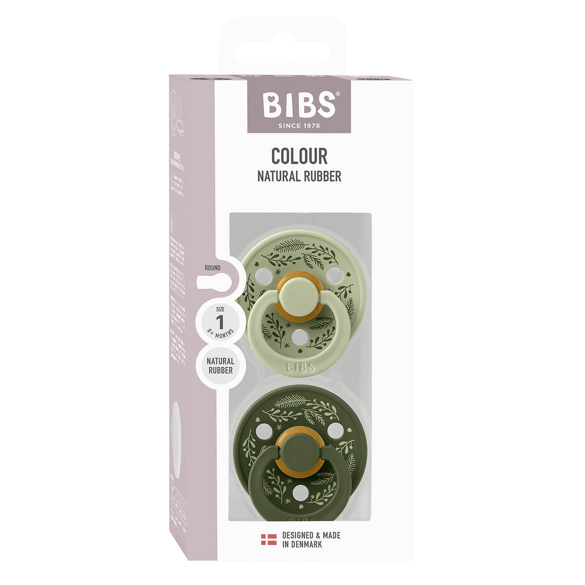 Bibs Holiday Leaf 2 - Pak Colour Sut Str 1, Sage/Hunter Green