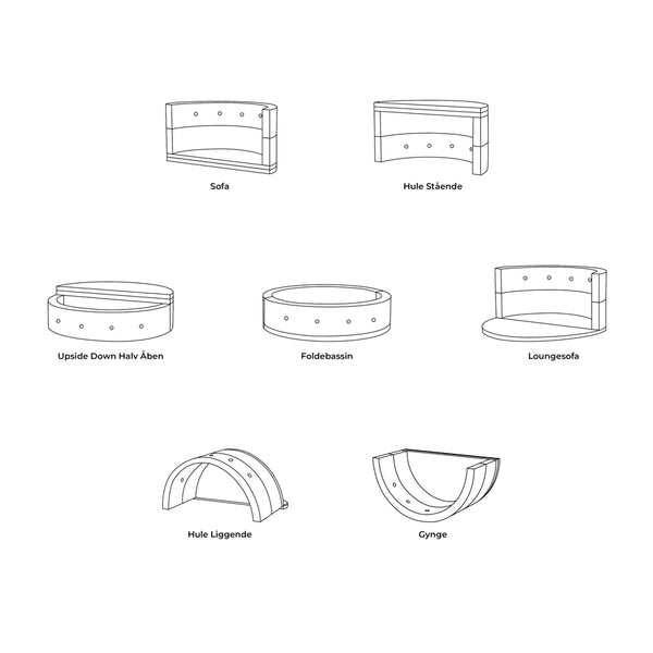 By klipklap KK play fold circle Multi grey w. grey