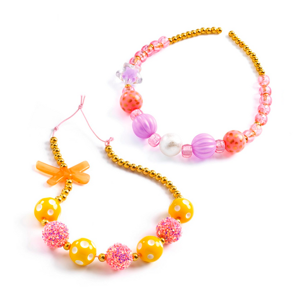 Bubble Kunststoffperlen mit Goldfarben