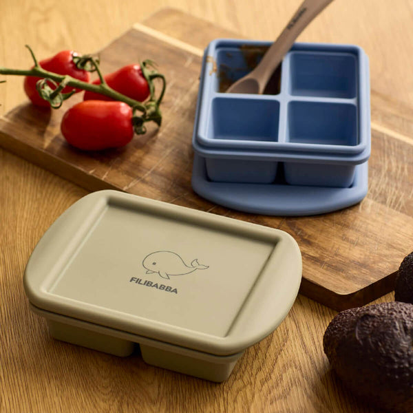 Filibabba 2er-Pack Gefrierbehälter für Babynahrung, Ocean Mix