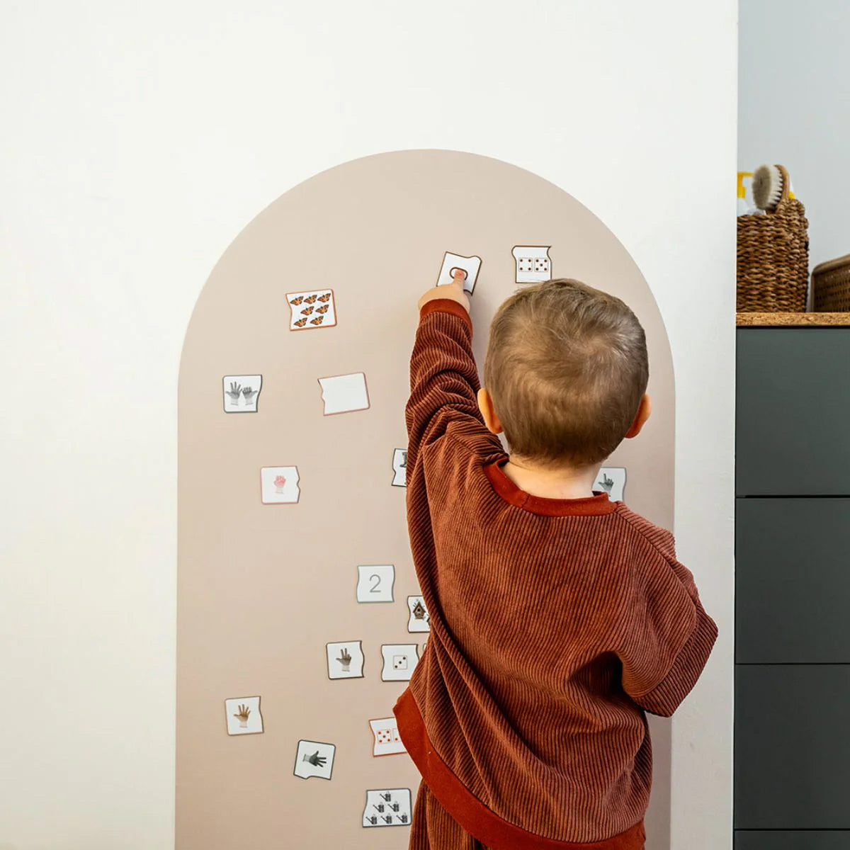 03_Ferflex® Magnetisk Tapet Tavle Med Rund Top - 1 m x 58 cm, Rosa Beige-3.jpg