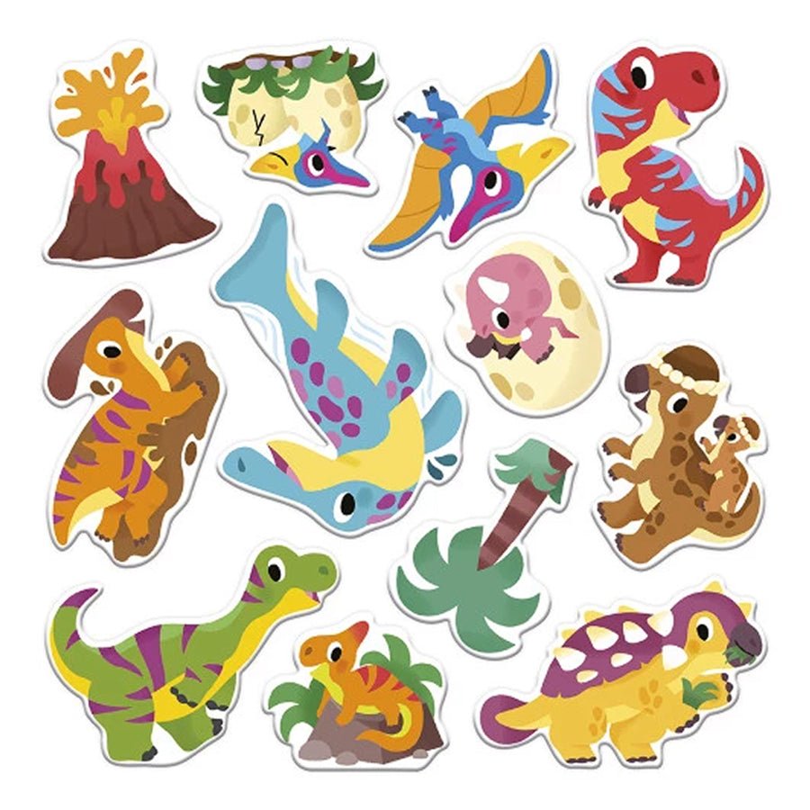 Janod Flytbare Tykke Stickers, Dinosaurs
