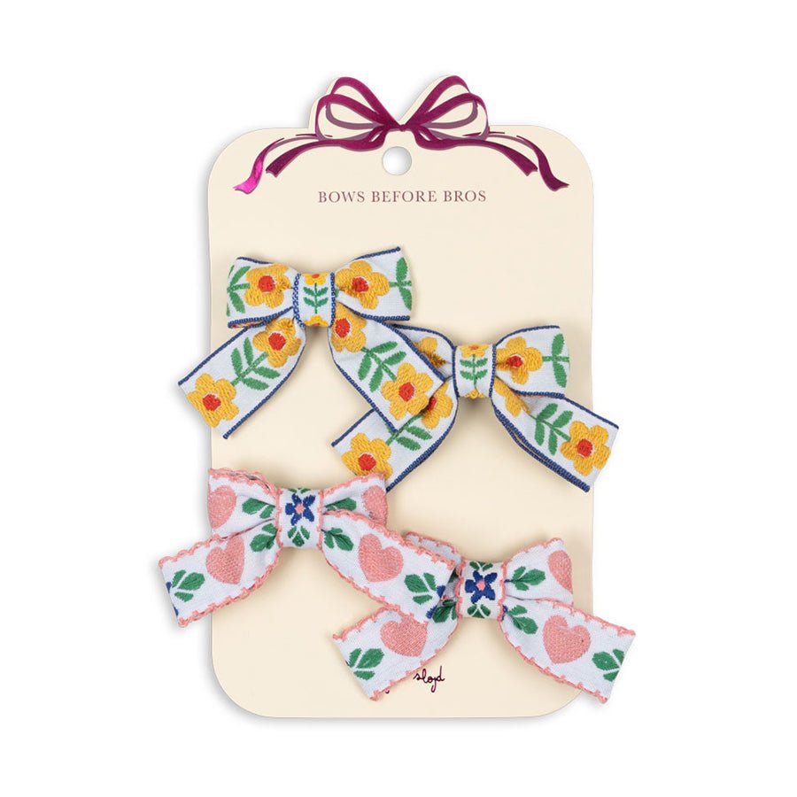 Konges Sløjd 4 - pak sløjfer, white/rose