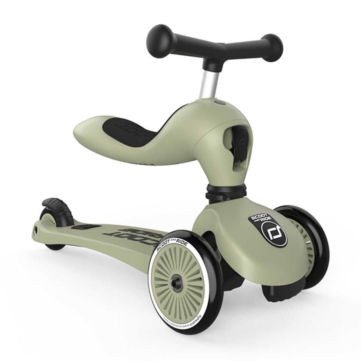 Scoot and Ride 2 - i - 1 Løbehjul, Highway Kick 1 - Olive