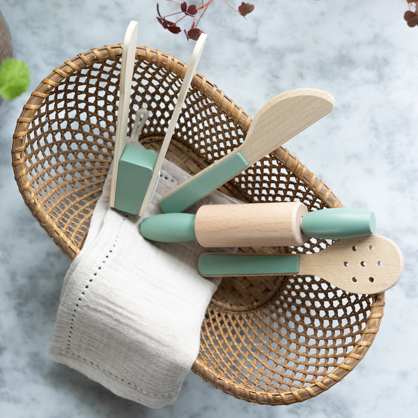 Sebra Küchenutensilien-Set aus Holz