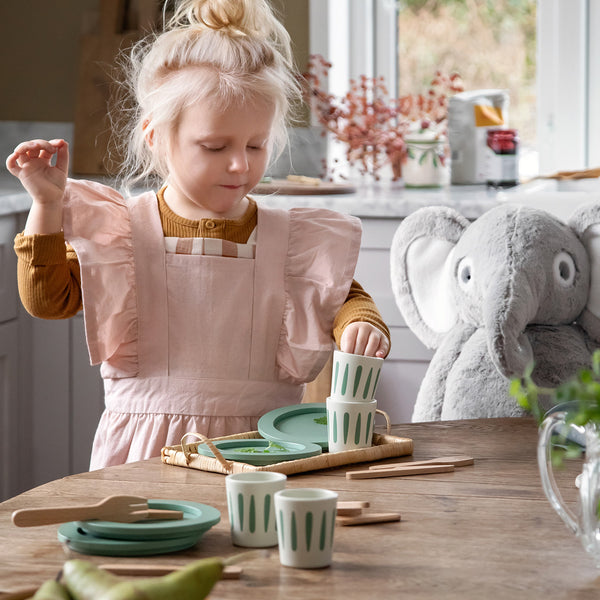 Sebra Essgeschirr-Set für 4, Holz