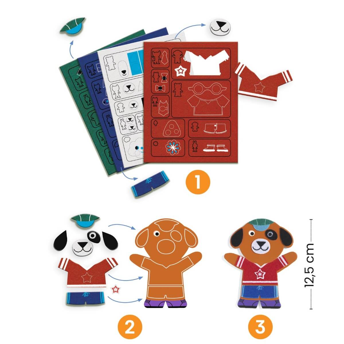 Djeco DIY - Magneter, Funky familie