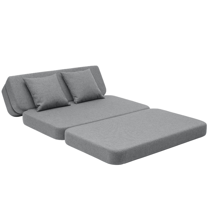 byKlipKlap 3 - fold sofa, 120 cm blågrå m grå knap