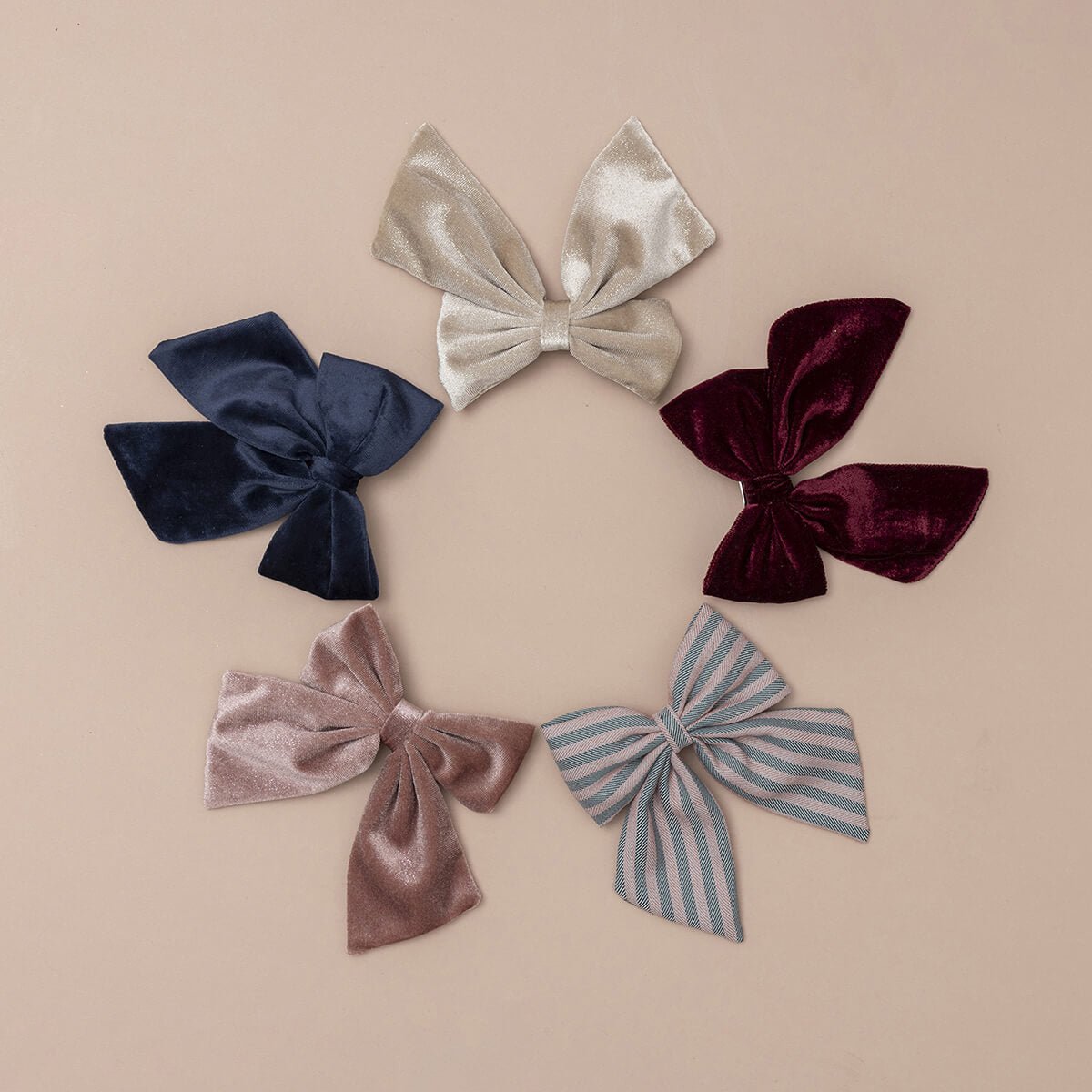 Mimi & Lula 2 Hårsløjfer, Stripe Agnes Pony Pals