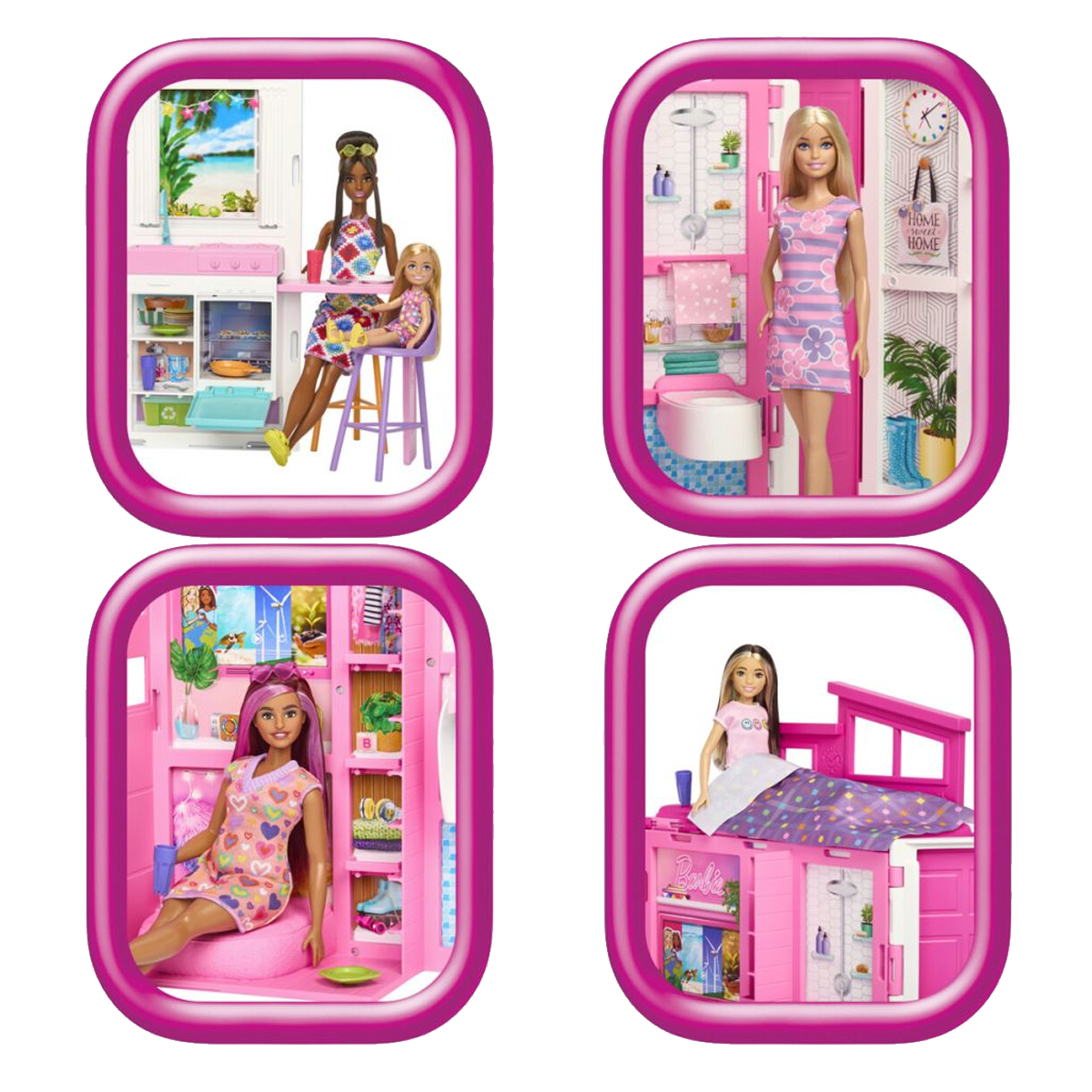 Barbie sammenfoldelig dukkehus, Barbie og legesæt