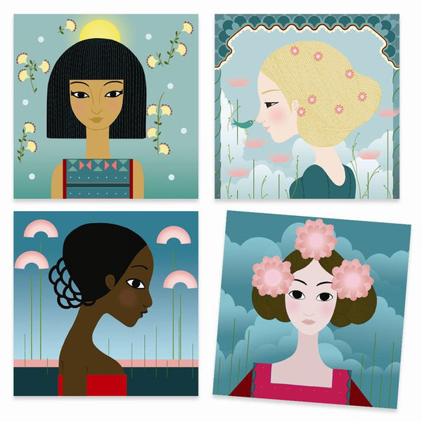 Djeco kreative Box mit Stempeln, Porträts