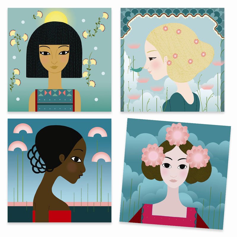 Djeco kreativ æske m.stempler, portrætter