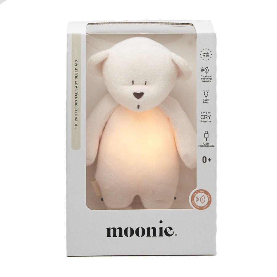 Moonie 2.0 The Humming Bjørn med lampe, Cream