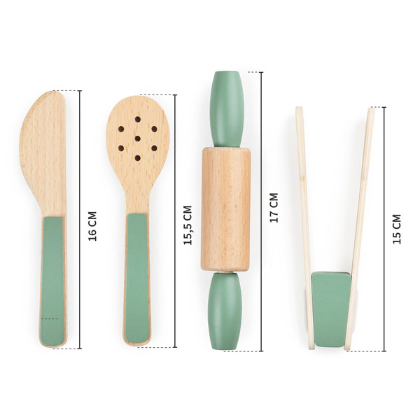 Sebra Küchenutensilien-Set aus Holz