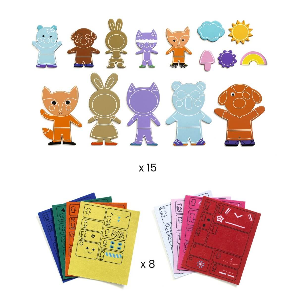 Djeco DIY - Magneter, Funky familie