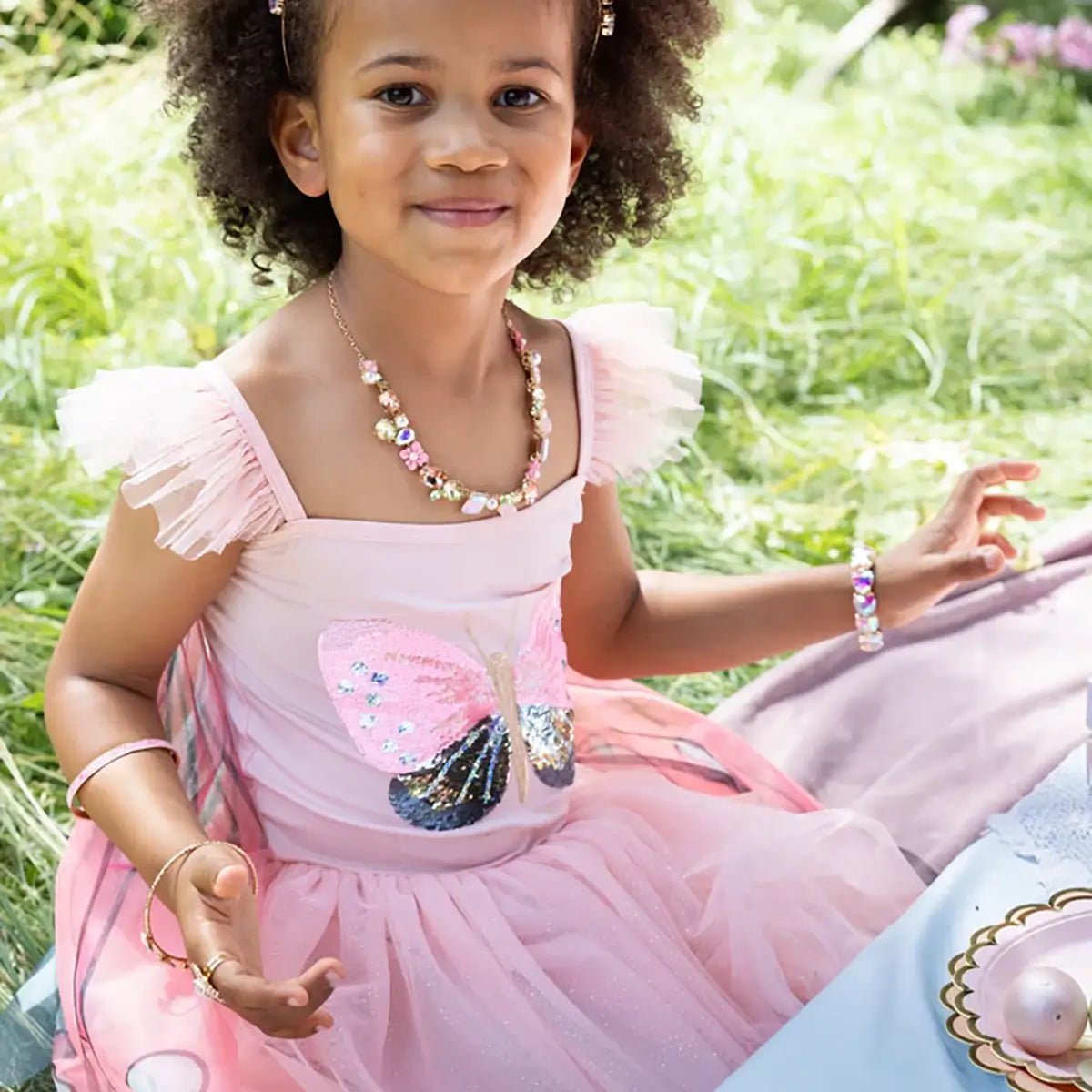 Great Pretenders Secret Butterfly paillet Kjole Med Vinger - Str 5 - 6