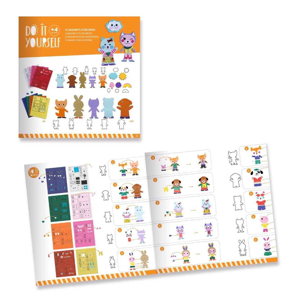 Djeco DIY - Magneter, Funky familie