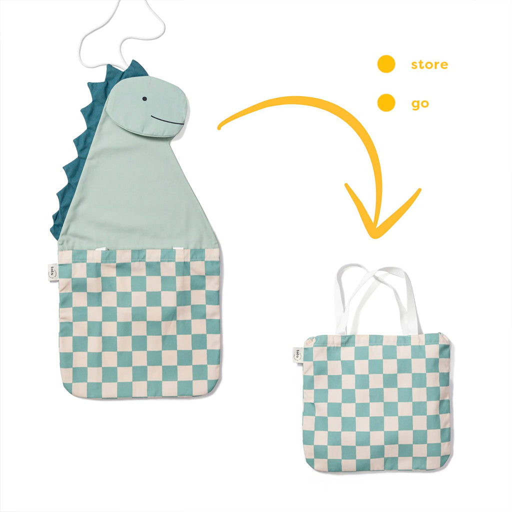 2-I-1 Toto Dino Wand-Organizer & Tragetasche