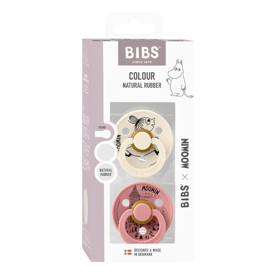 2-er-Pack BIBS X Mumi Lille My Colour-Schnuller Elfenbein/Staubrosa (Gr. 2)