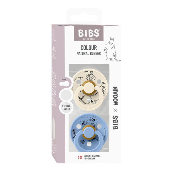 2-Pak BIBS X Mumi Mymlen Colour Sut Ivory/Sky Blue (Str 2)