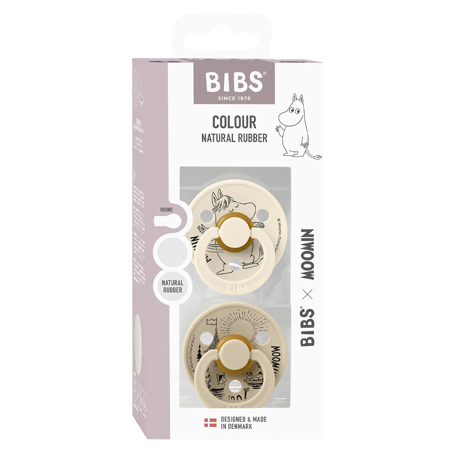 2-er-Pack BIBS X Mumi Snorkfrøken Farbschnuller Elfenbein/Vanille (Gr. 2)