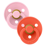 2-Pack farbiger Schnuller Babyrosa/Tango (Größe 1)